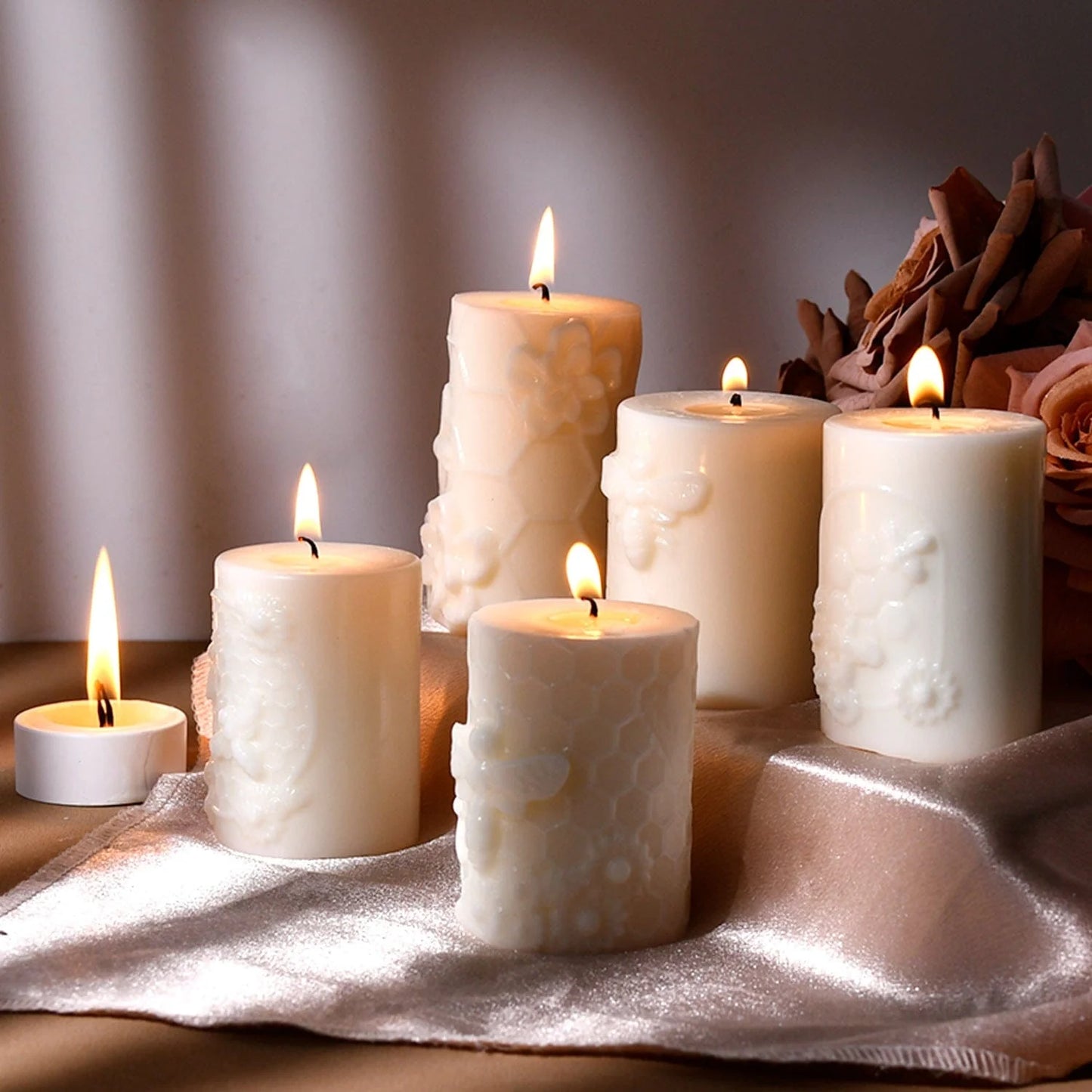 Honeycomb & Bee Theme Candle Mould (SM1143)