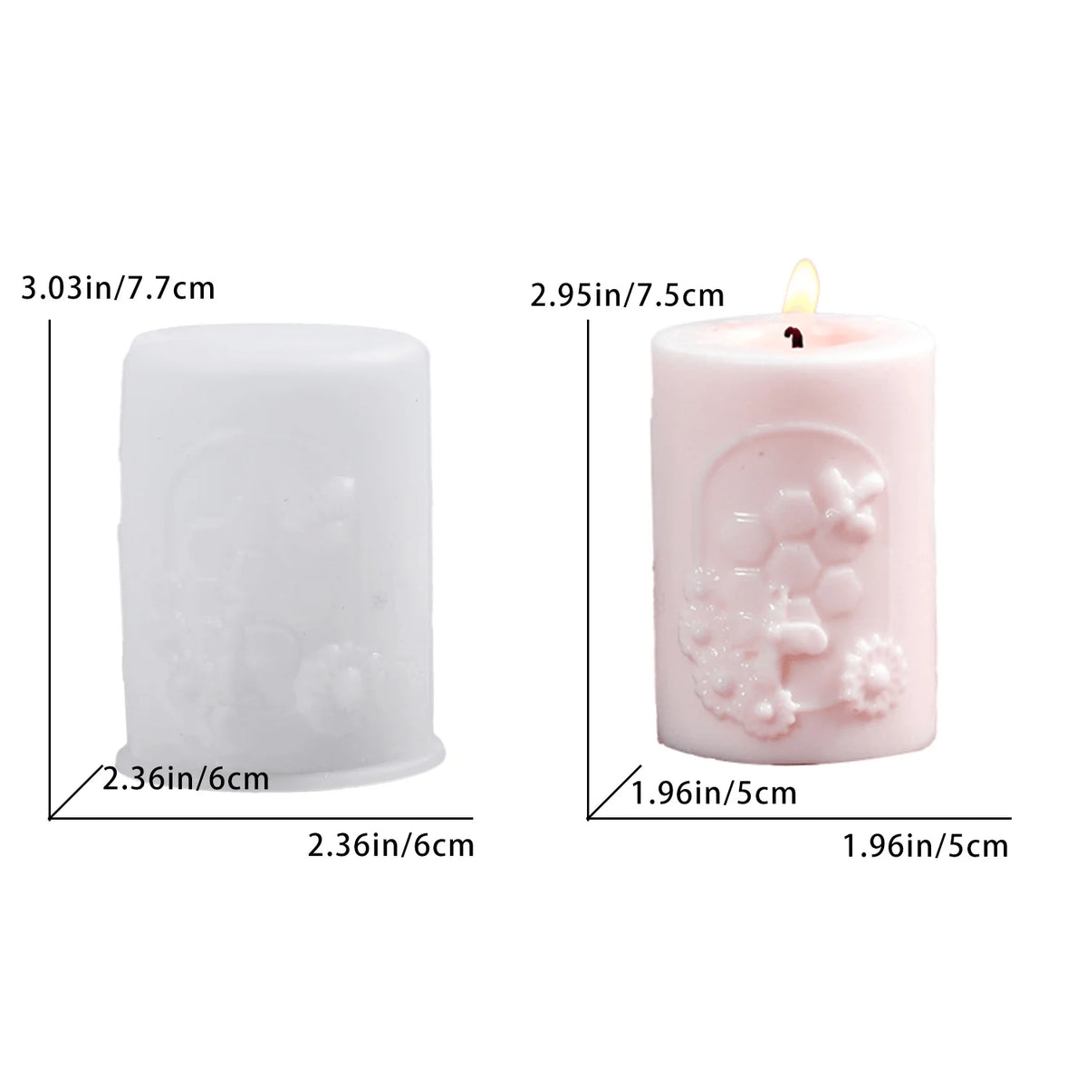 Honeycomb & Bee Theme Candle Mould - (SM1146)
