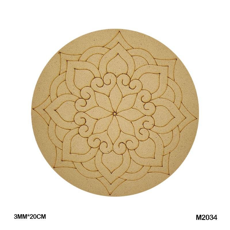 MDF Cutout Mandala Engrave (M2034) – 20CM