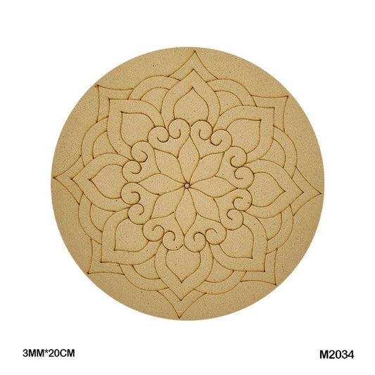 MDF Cutout Mandala Engrave (M2034) – 20CM