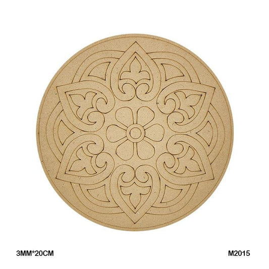 MDF Cutout Mandala Engrave (M2015) – 20CM