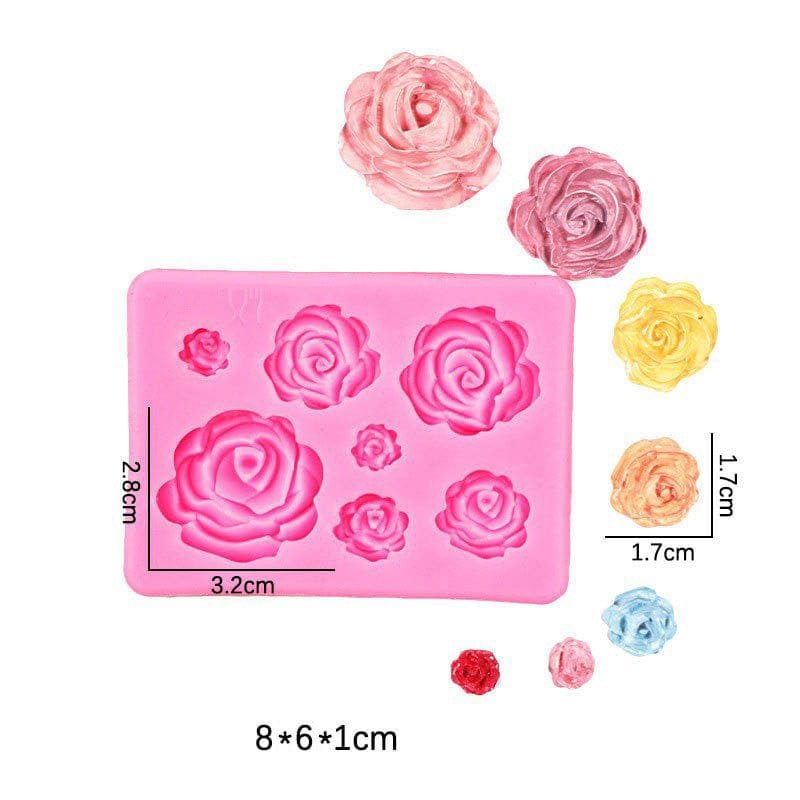 3D 7 Cavity Flower Handmade Mould (HM0094)