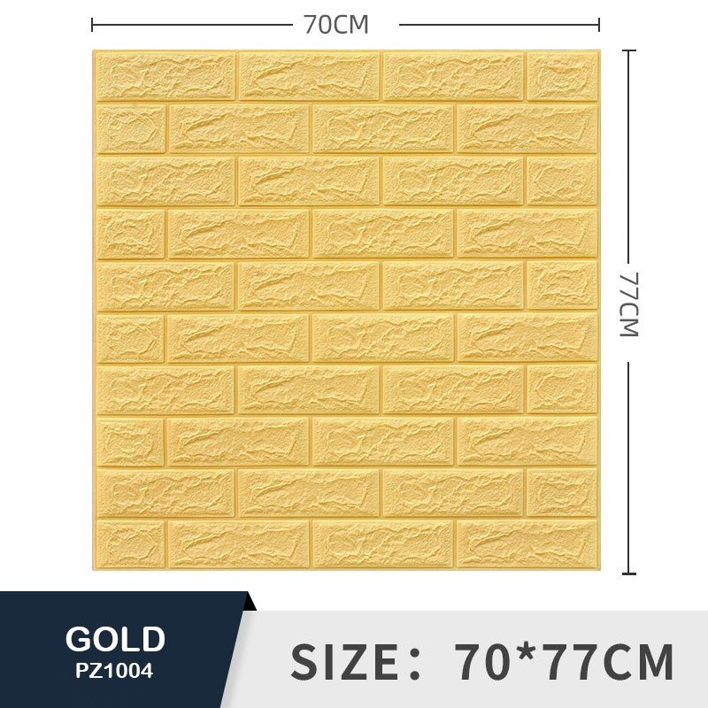 Wall Sticker 3D Pe Foam Gold (PZ1004) - 1Pc