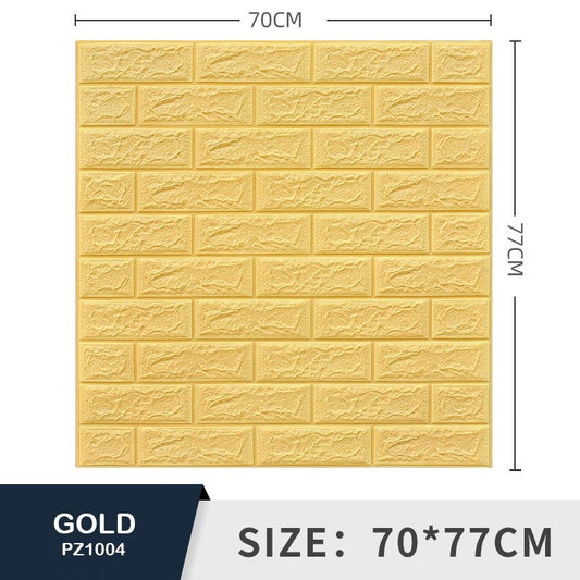 Wall Sticker 3D Pe Foam Gold (PZ1004) - 1Pc