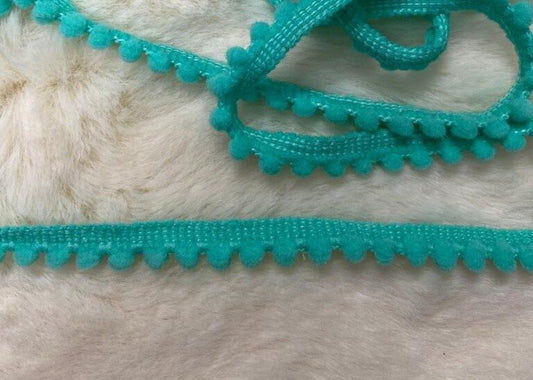 PomPom Lace - 1 mtr - Sea Green