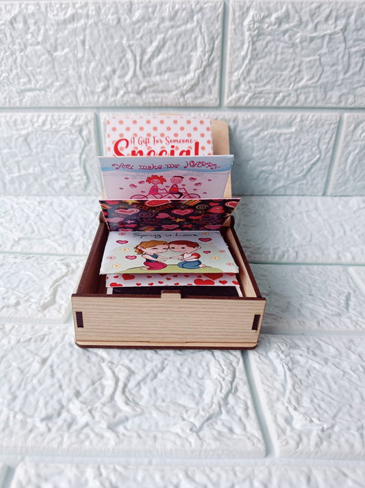 Greeting Cards in Wooden Box Surprise Cards for Valentine day Anniversary Birthday Love Gifts for Girlfriend