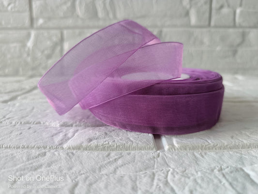 Organza Ribbon 1inch - Purple