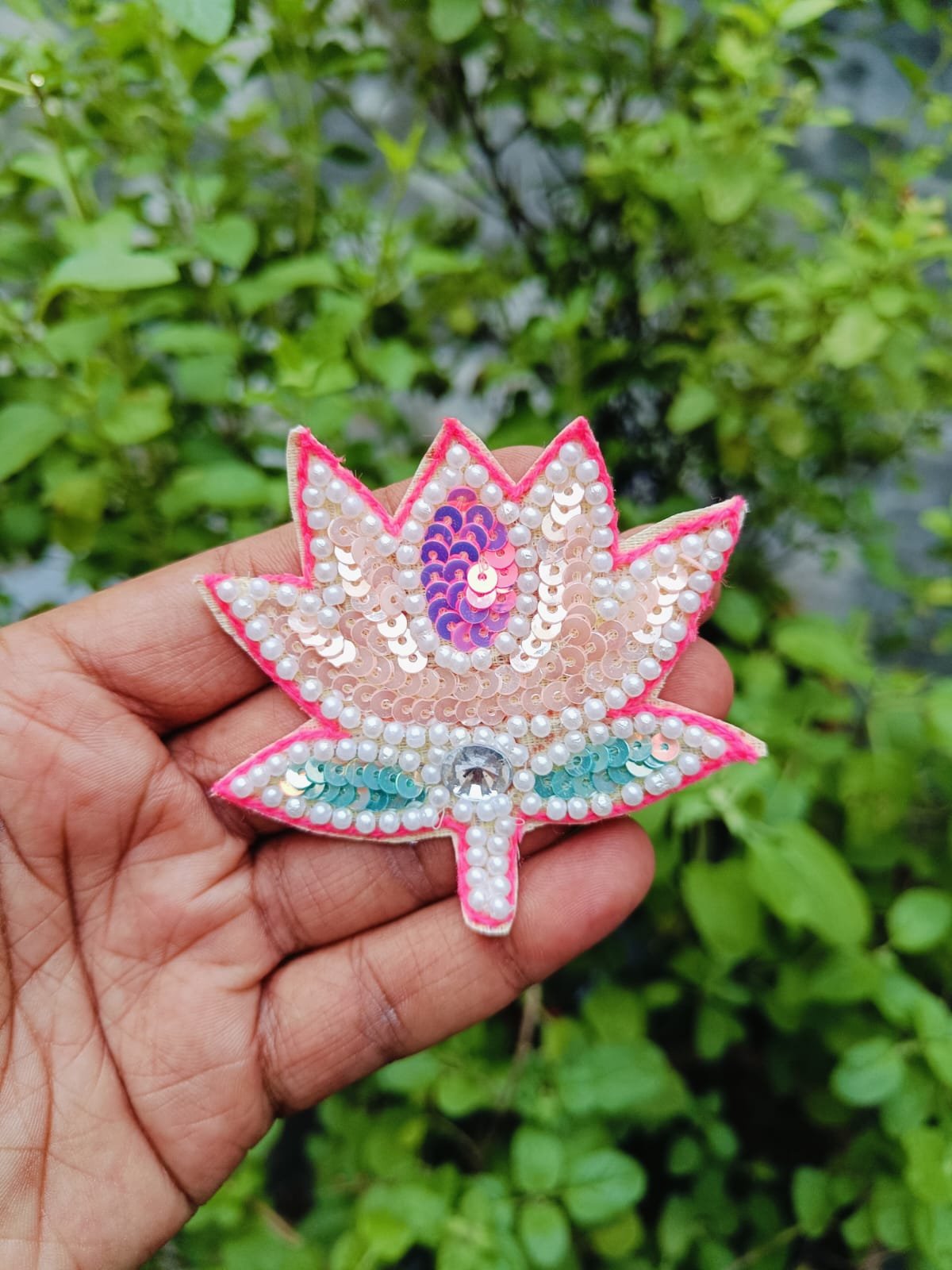Multi Lotus Buti Patches - 10pc