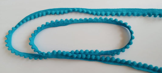 PomPom Lace- 1 mtr - Light Blue