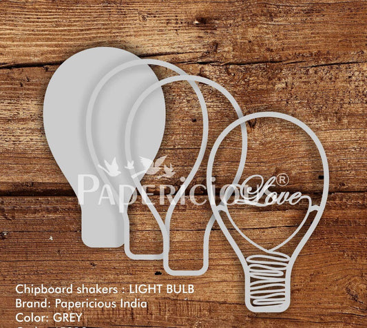 3D Shaker Chipboards- Light Bulb