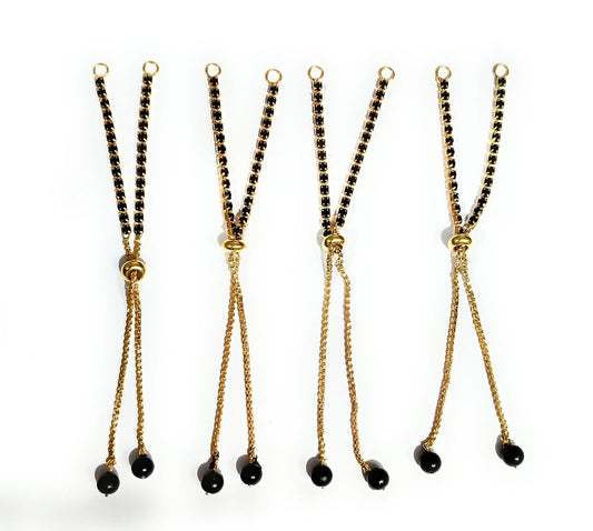 Black Zircon Bracelet Chain - 1pc
