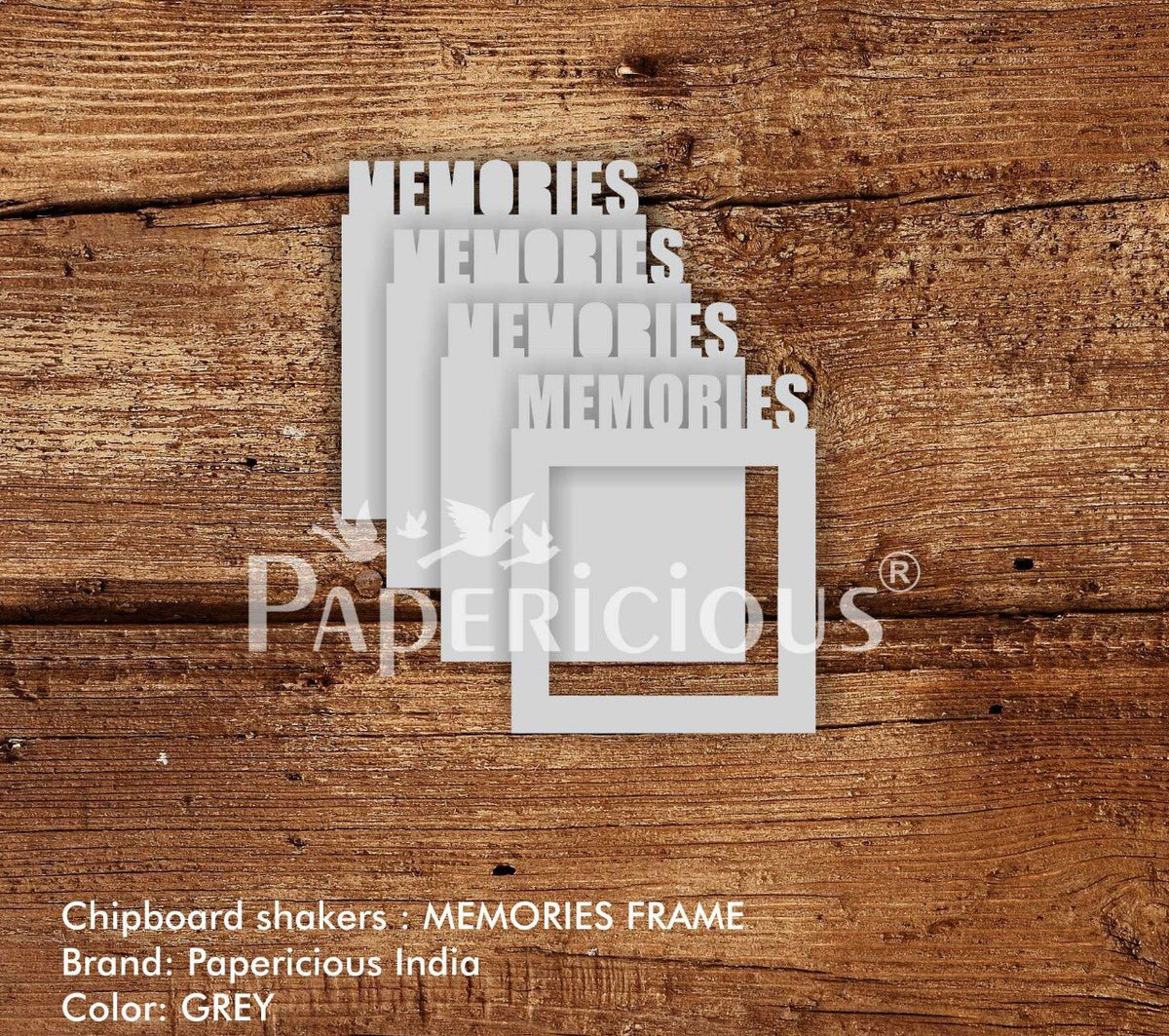 3D Shaker Chipboards- Memories Frame