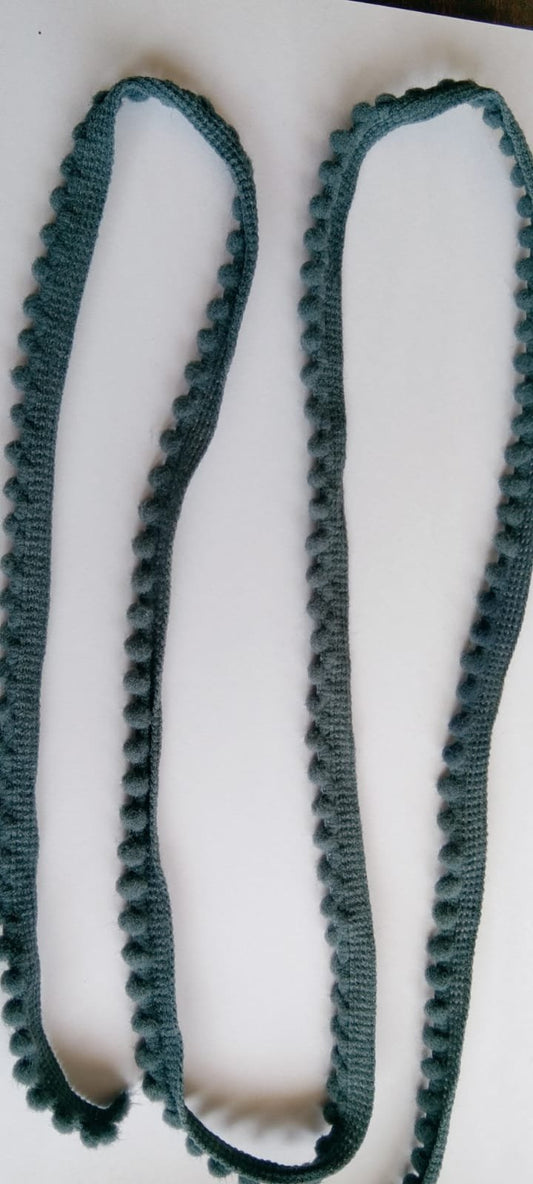 PomPom Lace - 1 mtr - Dark Grey