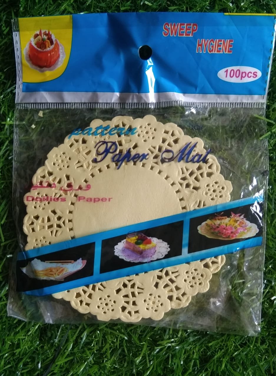 ROUND PAPER DOILIES - 3.5" (YELLOW)