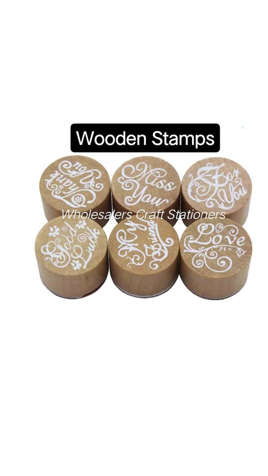 Wooden Stamps (Designer)-6pcs
