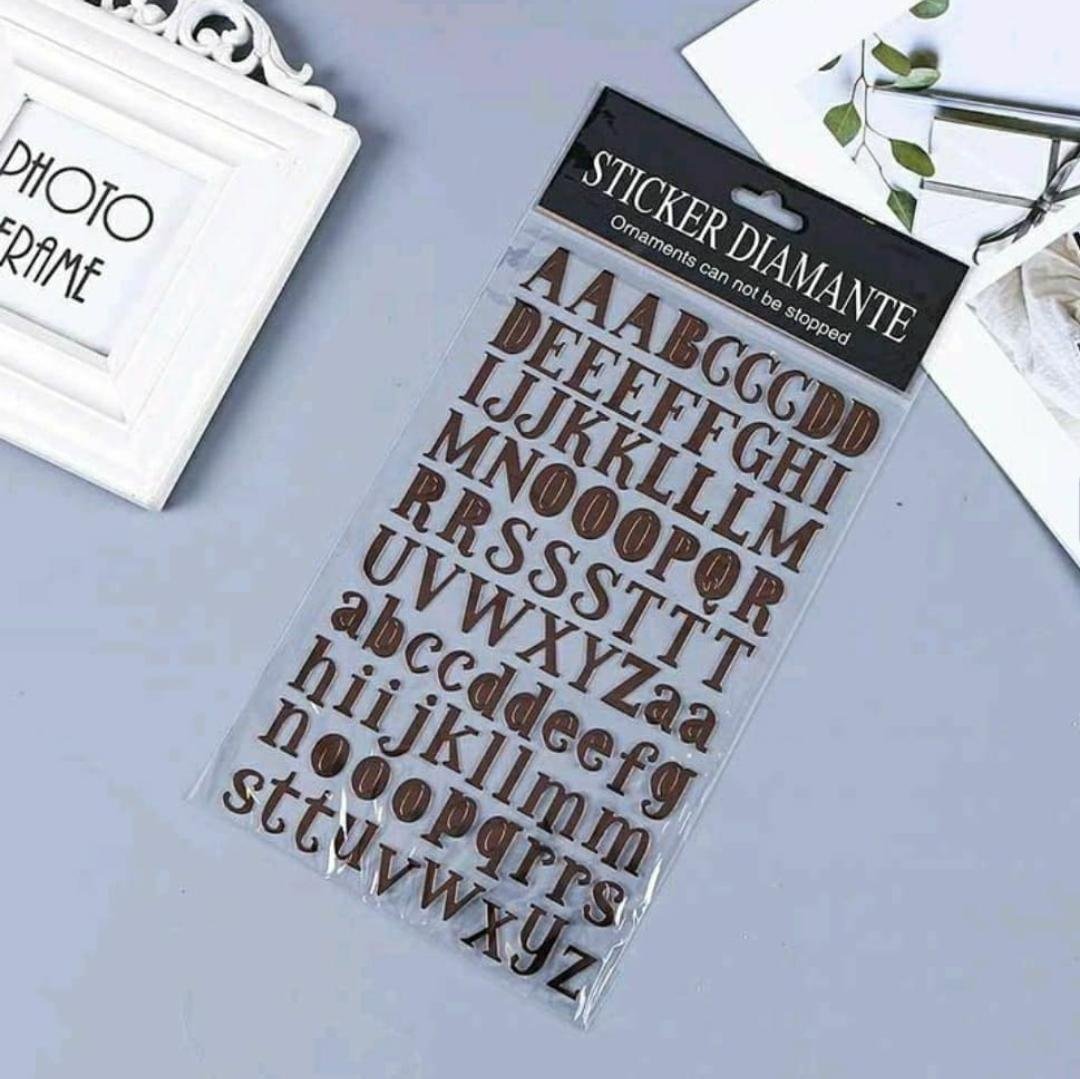 Alphabet Metallic Sticker