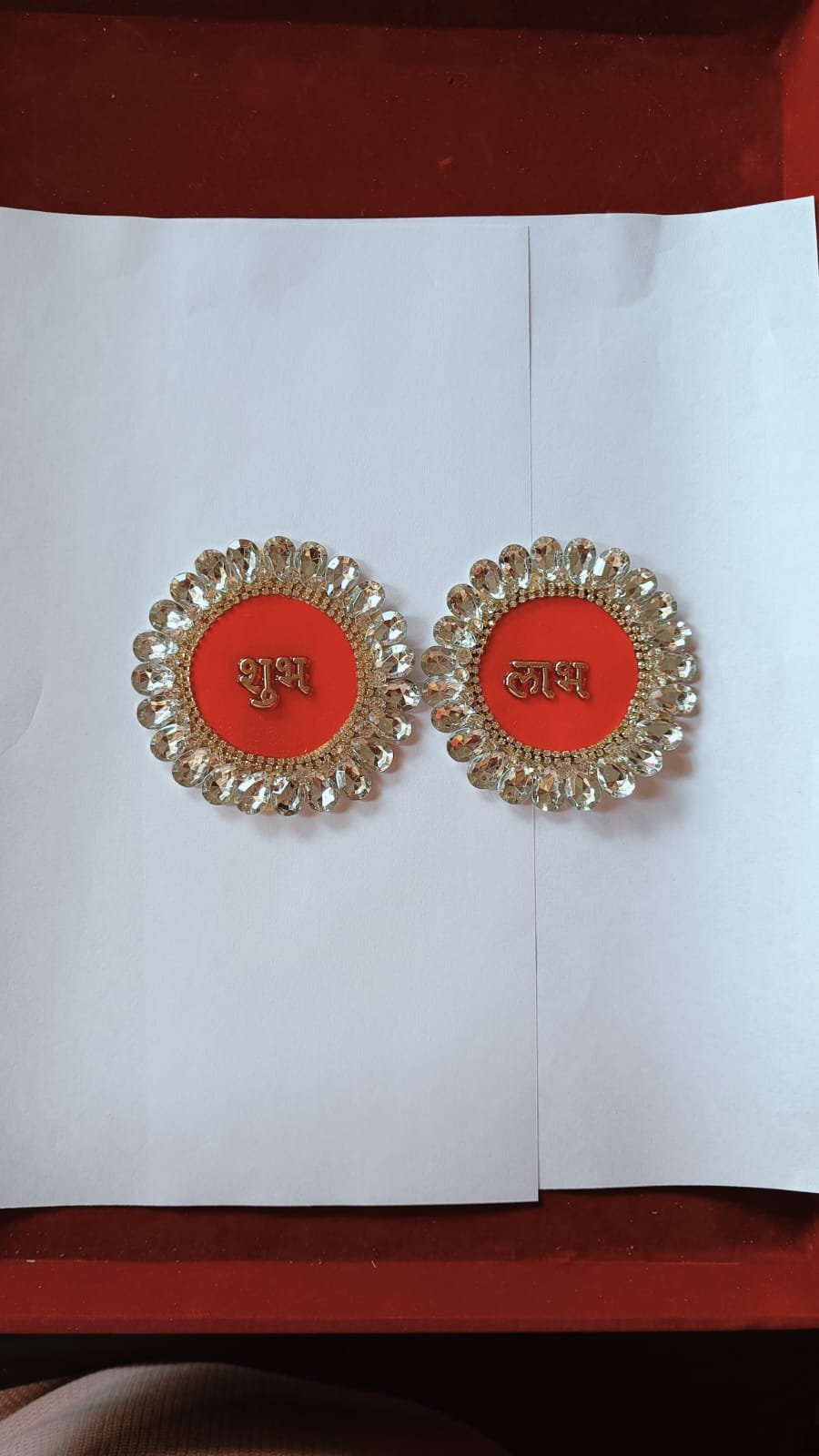 Shubh Labh Buti Patches Red - 10pc