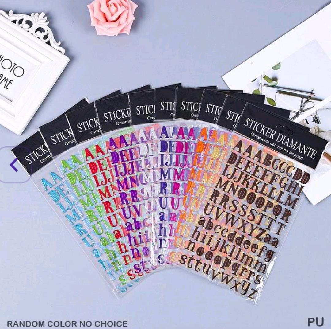Alphabet Metallic Sticker