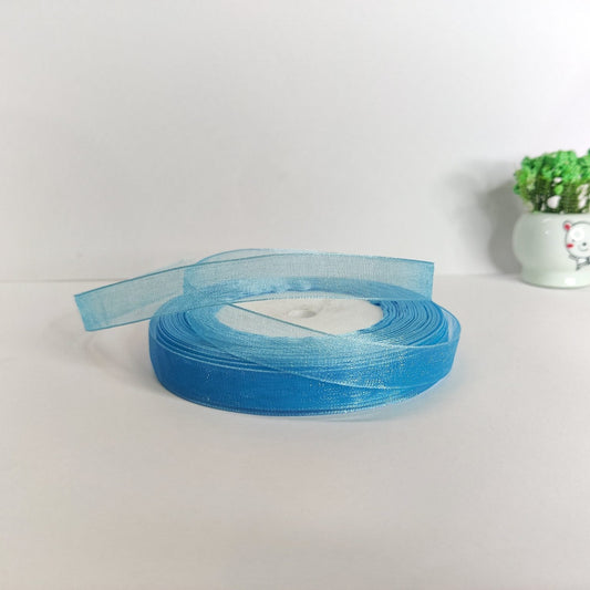Sky Blue Organza Ribbon – 1/2inch