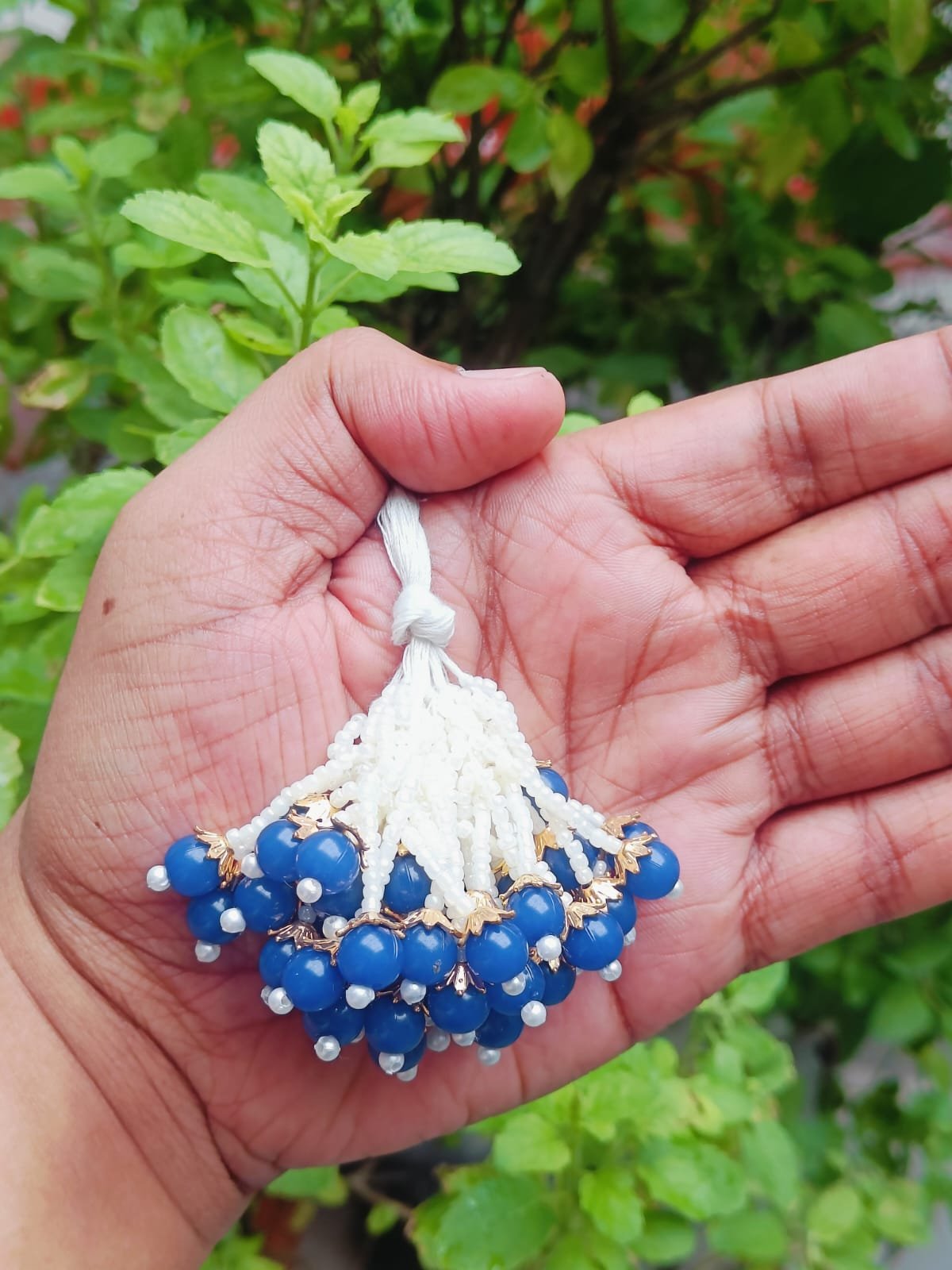 Dark Blue Moti Latkan - 10pc