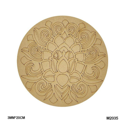 MDF Cutout Mandala Engrave (M2035) – 20CM