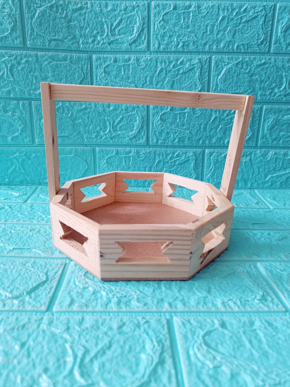 Octagon Basket With Handle - 8*8inch