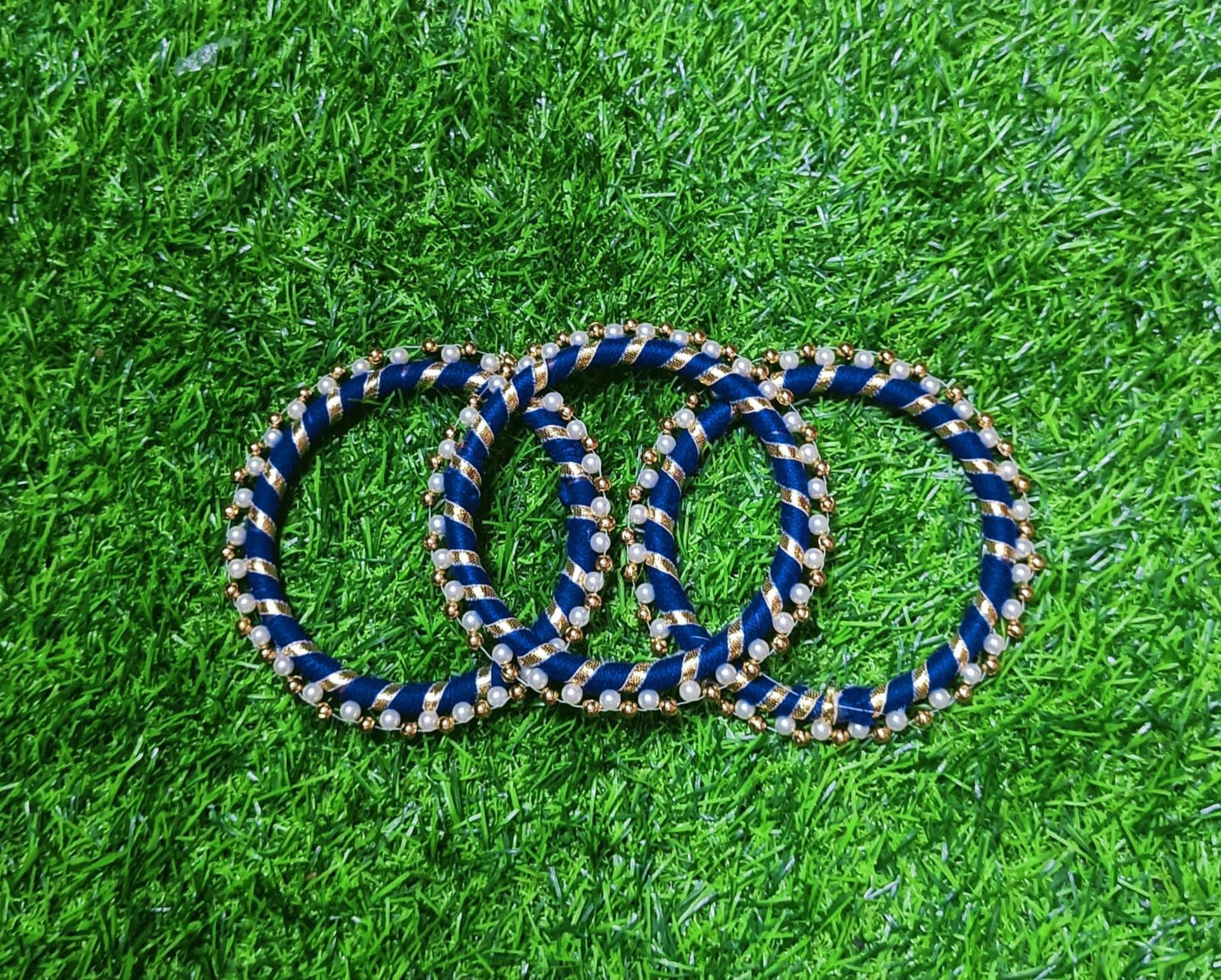 Moti Bangles (Blue) 4inch - 10pc