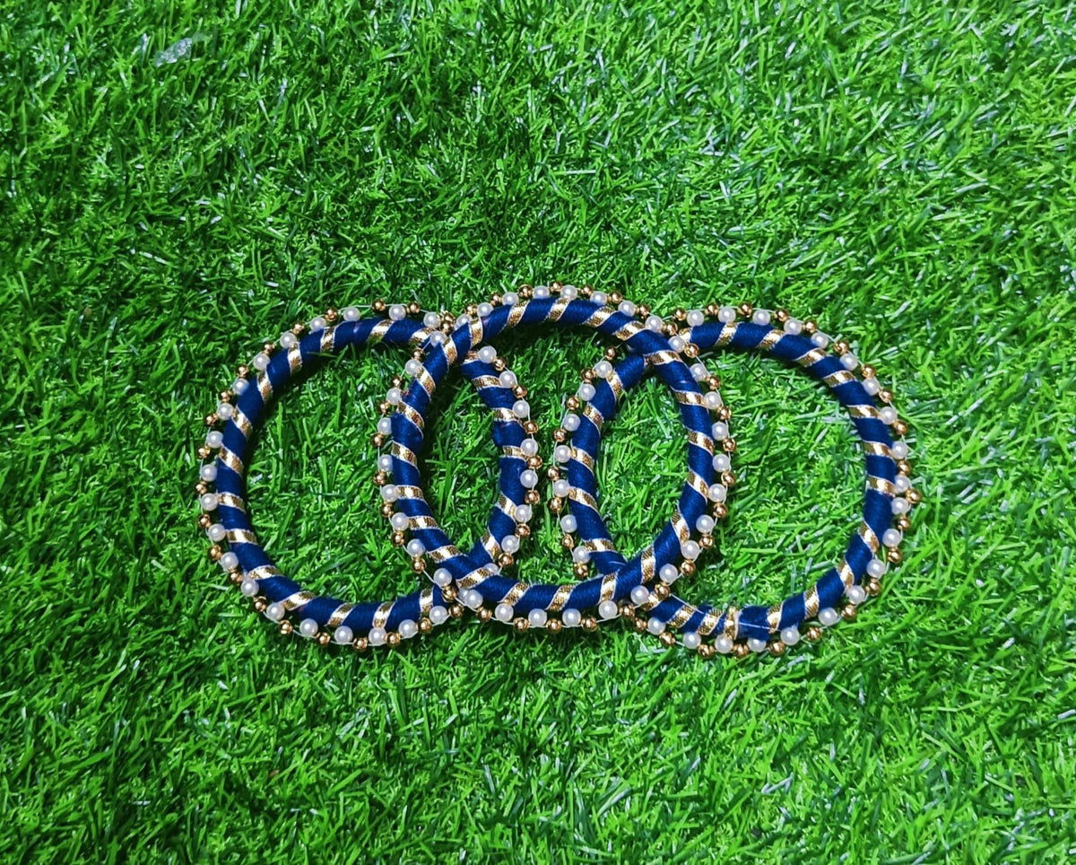 Moti Bangles (Blue) 4inch - 10pc