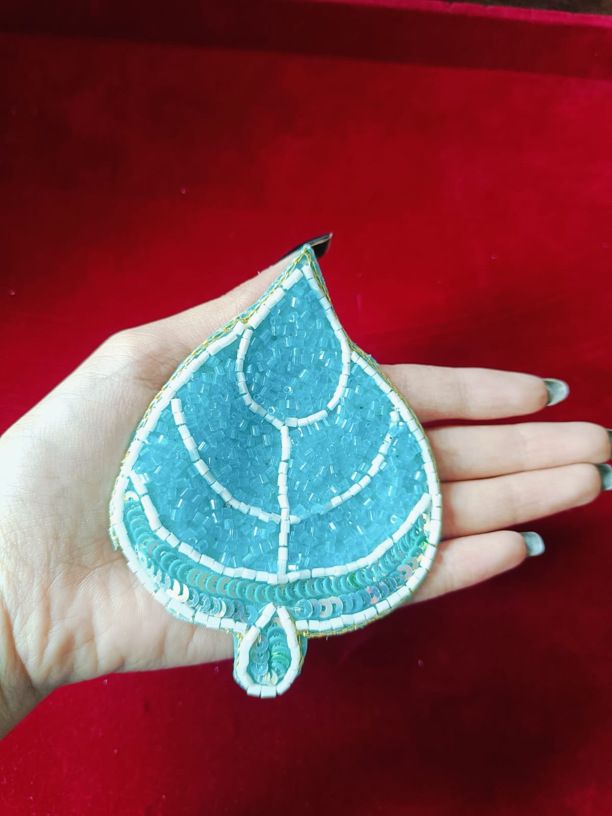 Sky Blue Pan Buti Patches - 10pc