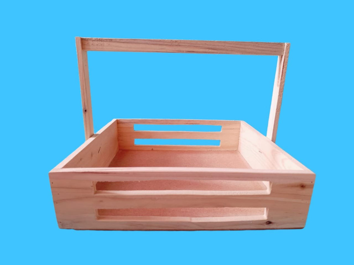 Pine Basket with Handle - 12*12inch