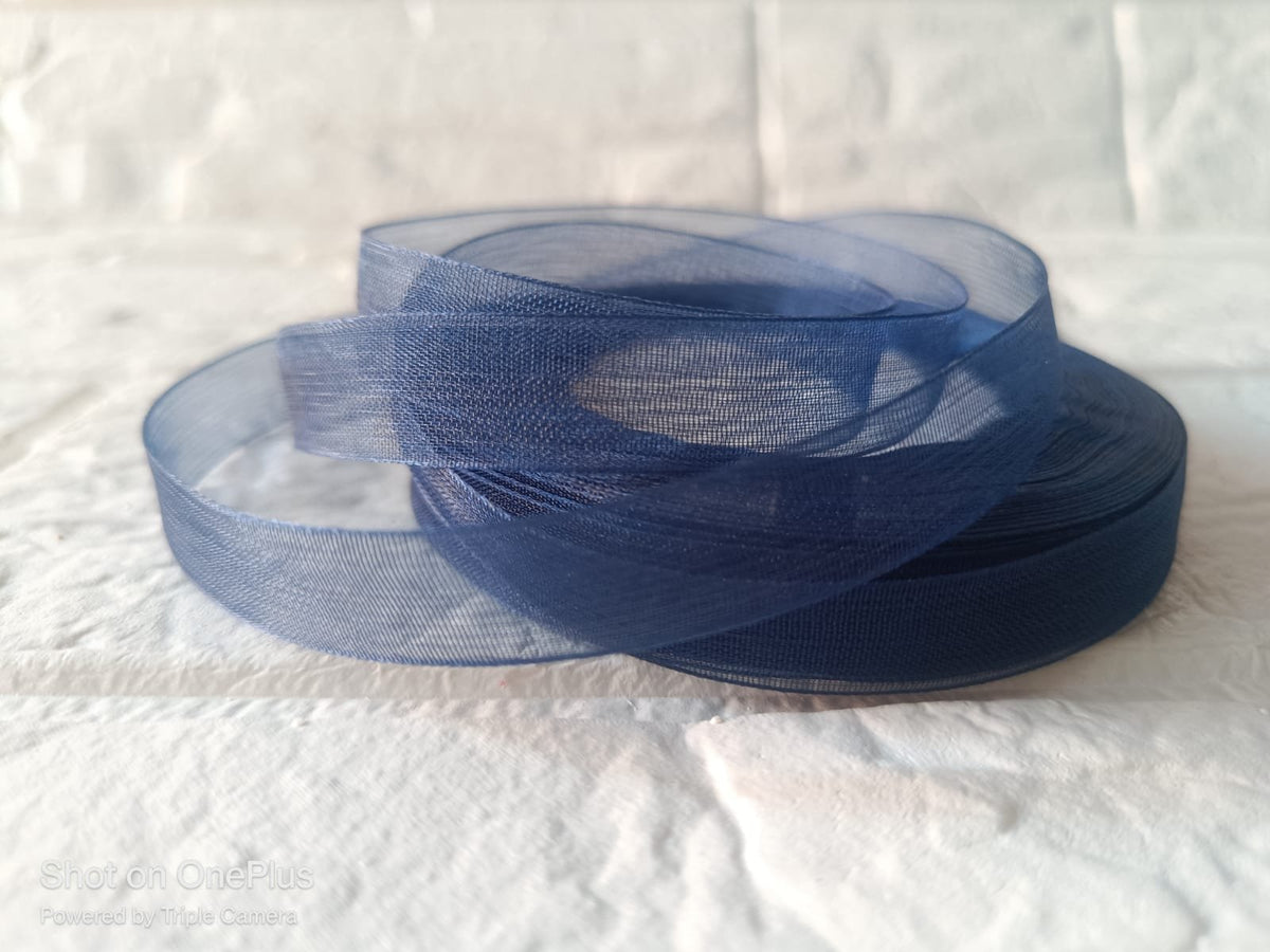 Dark Blue Organza Ribbon – 1/2inch