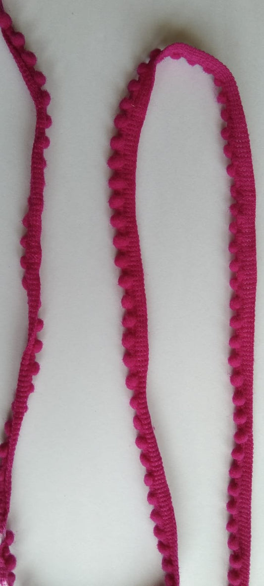 PomPom Lace - 1 mtr - Dark pink