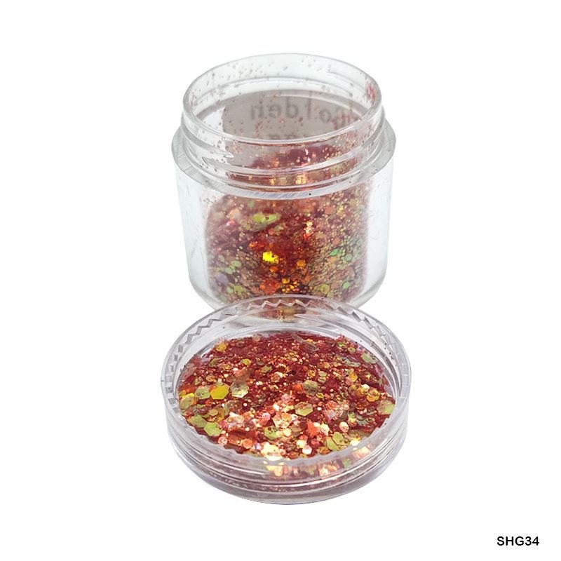Shimmer Glitter Golden Mirage Red (SHG34)