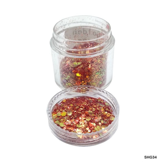 Shimmer Glitter Golden Mirage Red (SHG34)