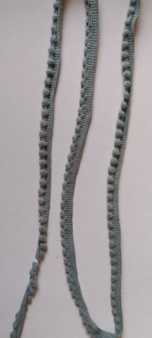 PomPom Lace - 1 mtr - Grey
