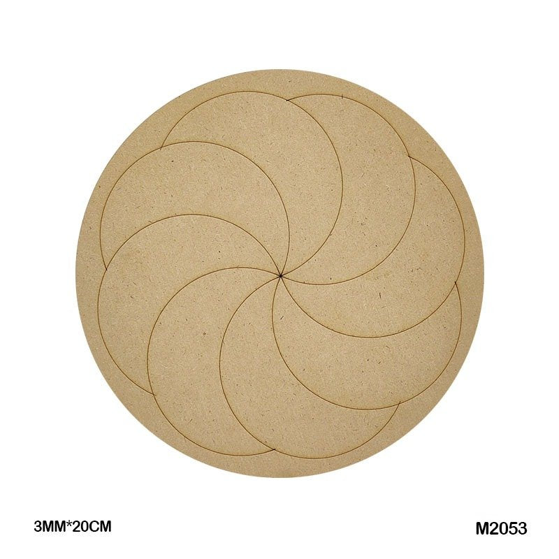 MDF Cutout Mandala Engrave (M2053) – 20CM