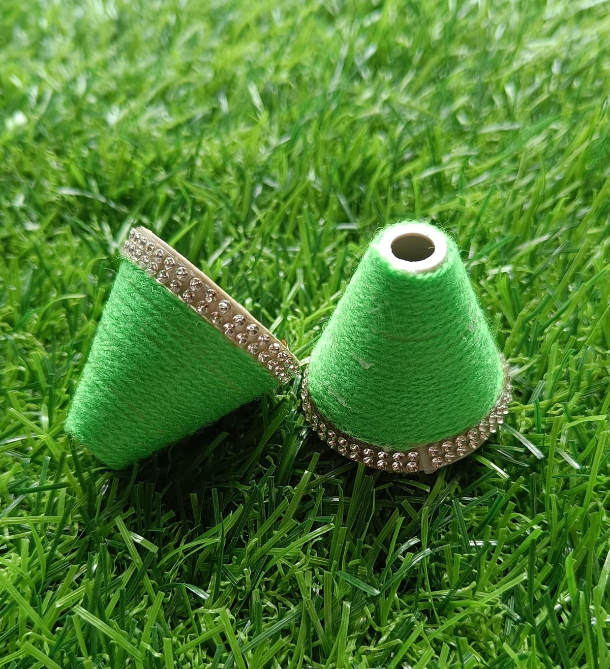 Light Green Stone Cone - 10pc