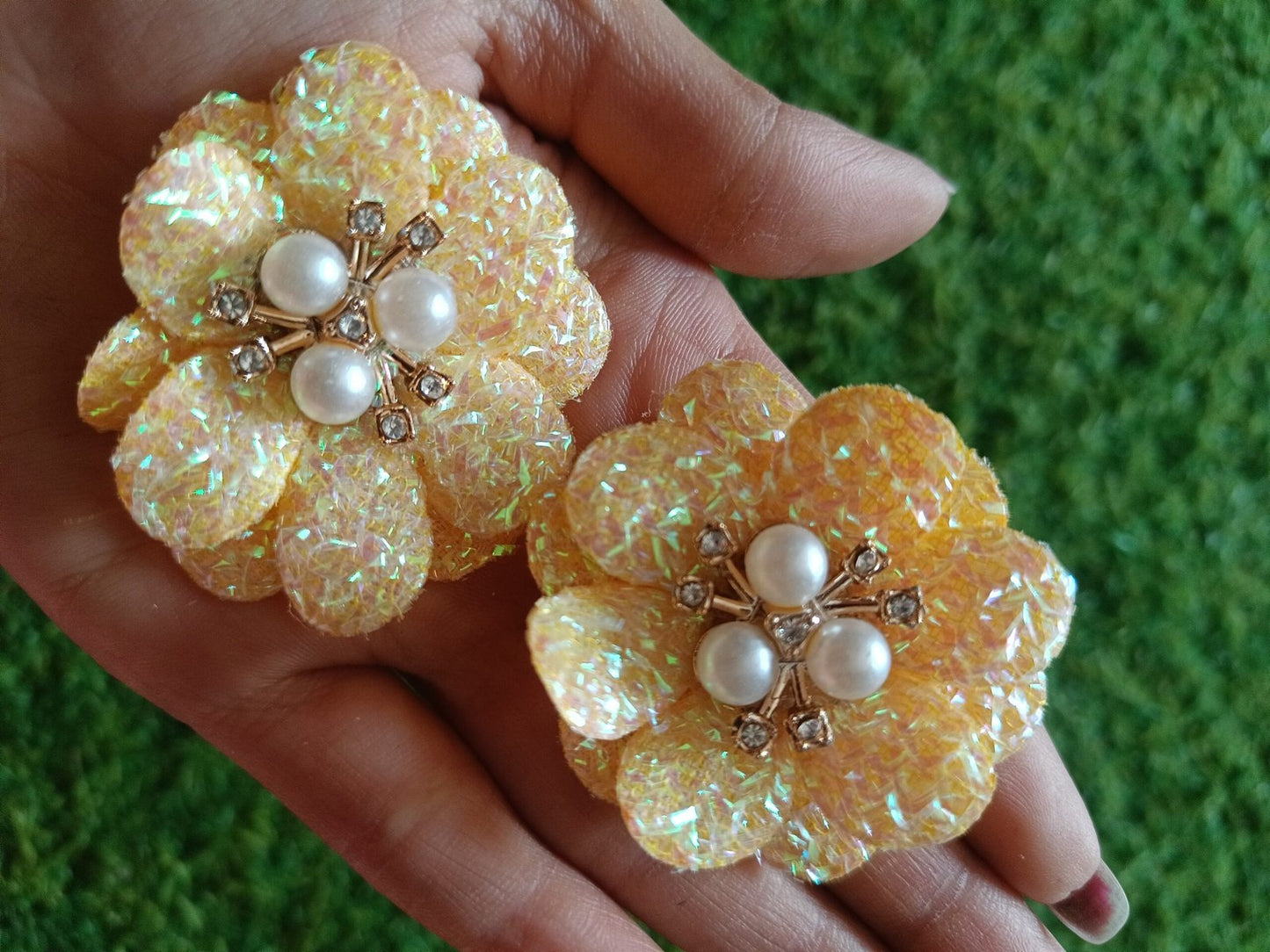 Rhinstones Artificial Flower