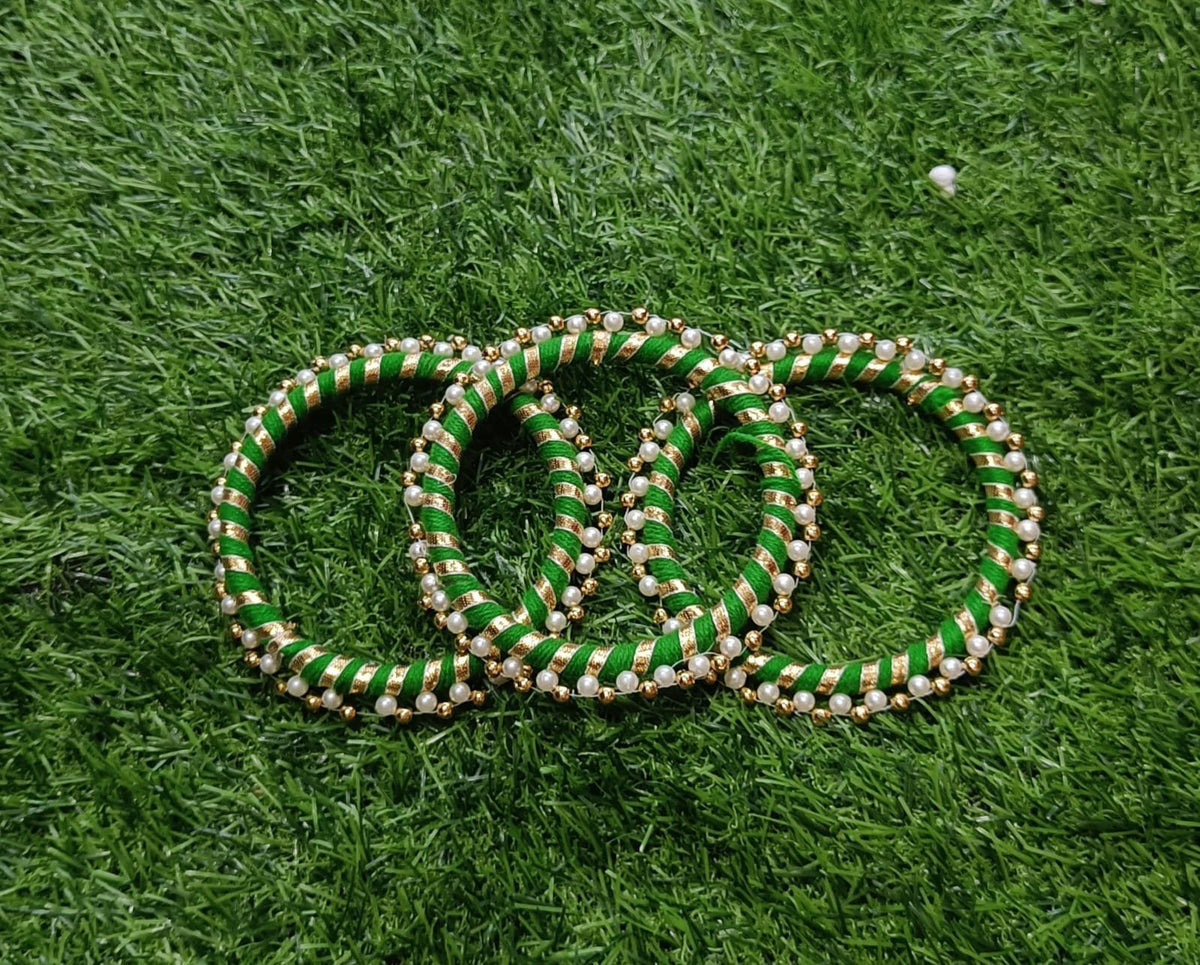 Moti Bangles (Green) 4inch - 10pc