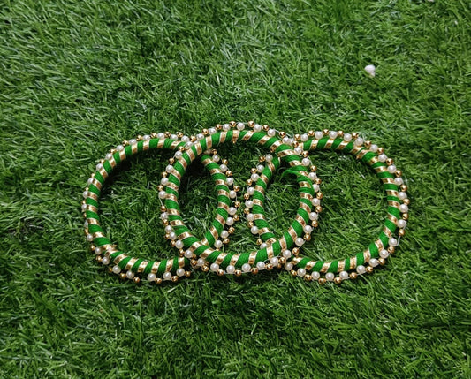 Moti Bangles (Green) 4inch - 10pc