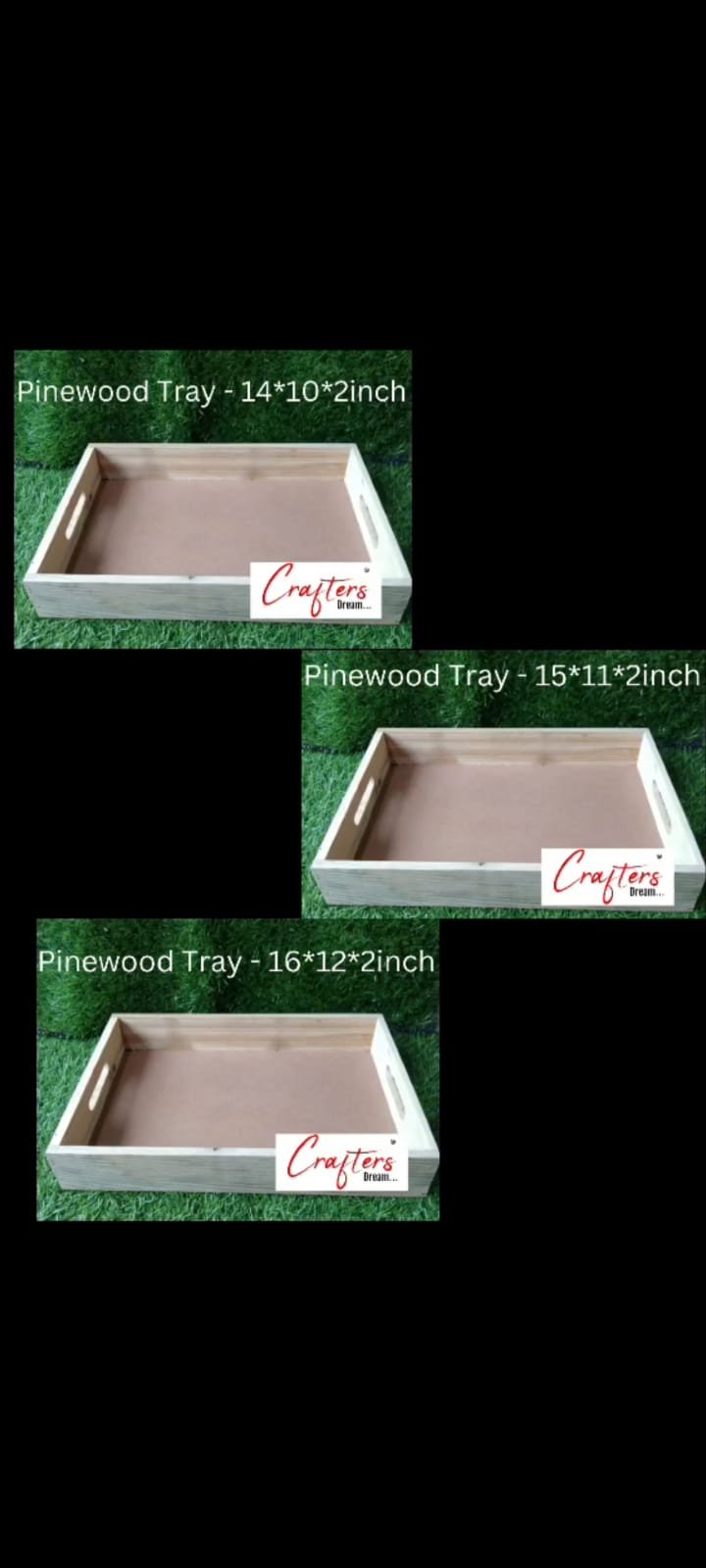 Pinewood Tray Set 02 - 6Pcs (Free Shipping)
