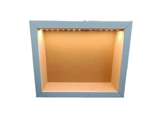 Shadow Box Glass Frame – 10*12 Inch (White) With LED Light