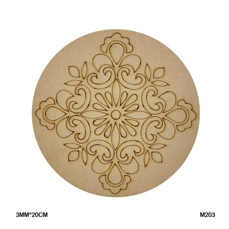 MDF Cutout Mandala Engrave (M203) – 20CM