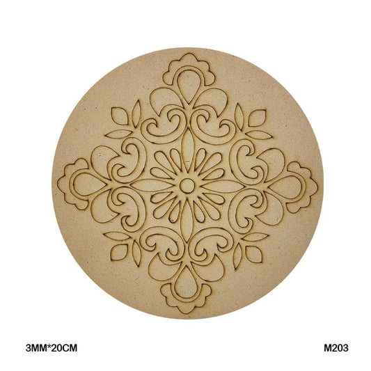 MDF Cutout Mandala Engrave (M203) – 20CM