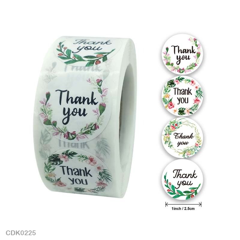 Thank you Sticker – 500 pieces each roll – CDK0225