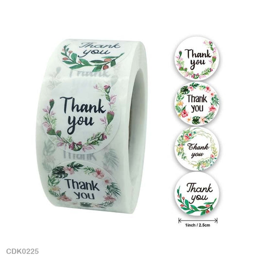 Thank you Sticker – 500 pieces each roll – CDK0225