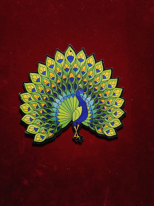 MDF Peacock Rangoli (6inch) - 1pc
