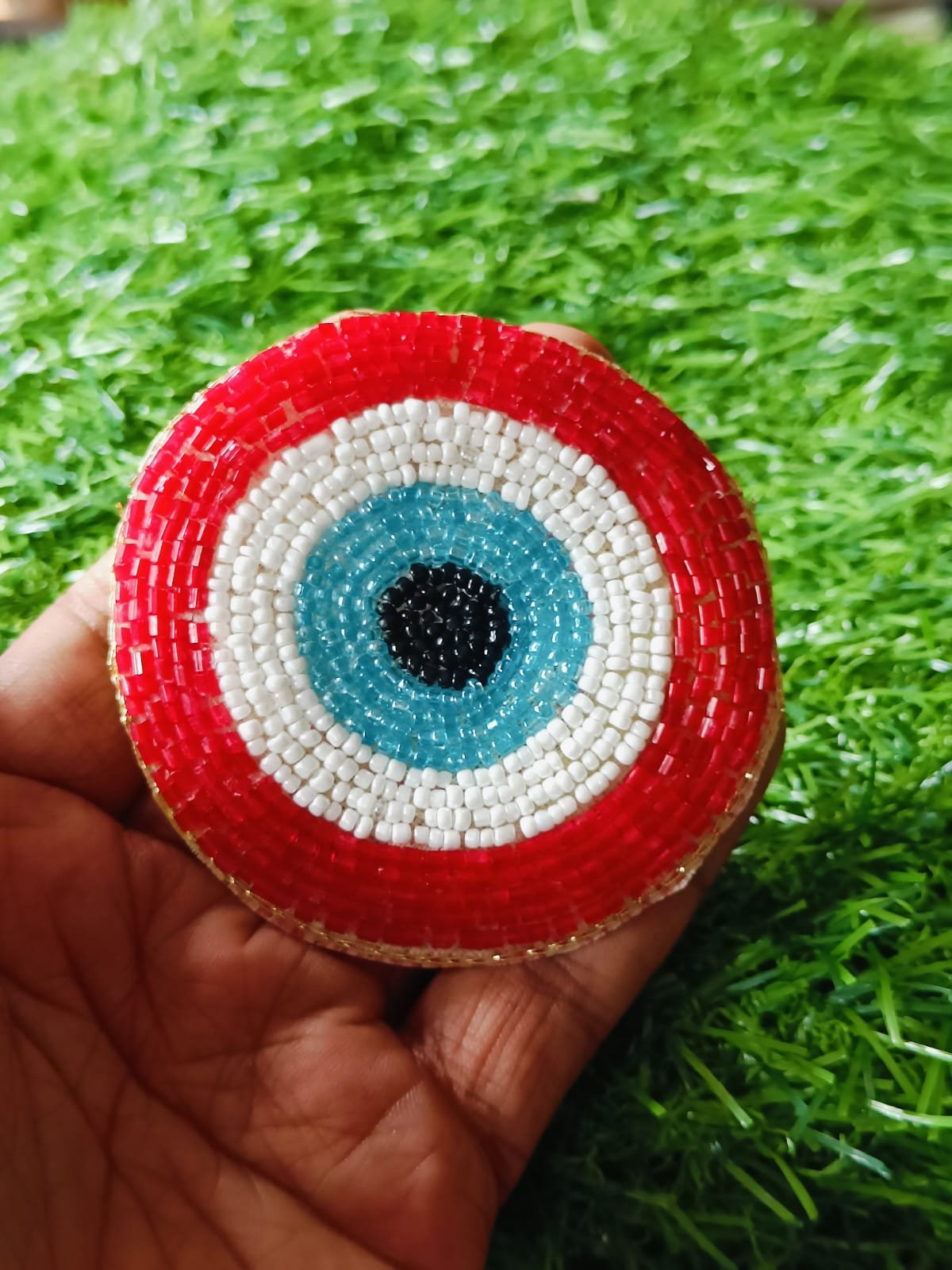 Red Evil Eye Buti Patches (3inch) - 10pc