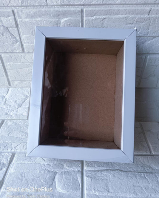 Shadow Box Glass Frame - 8*6 inch (White)
