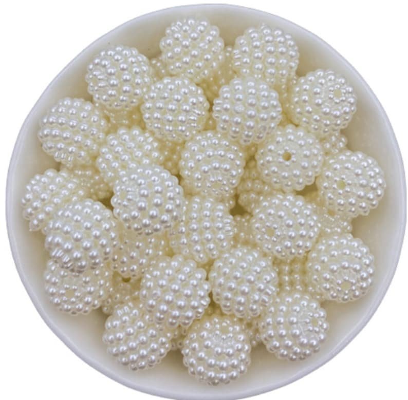 Moti /Pearls /Beads – White (100gm) – 14mm